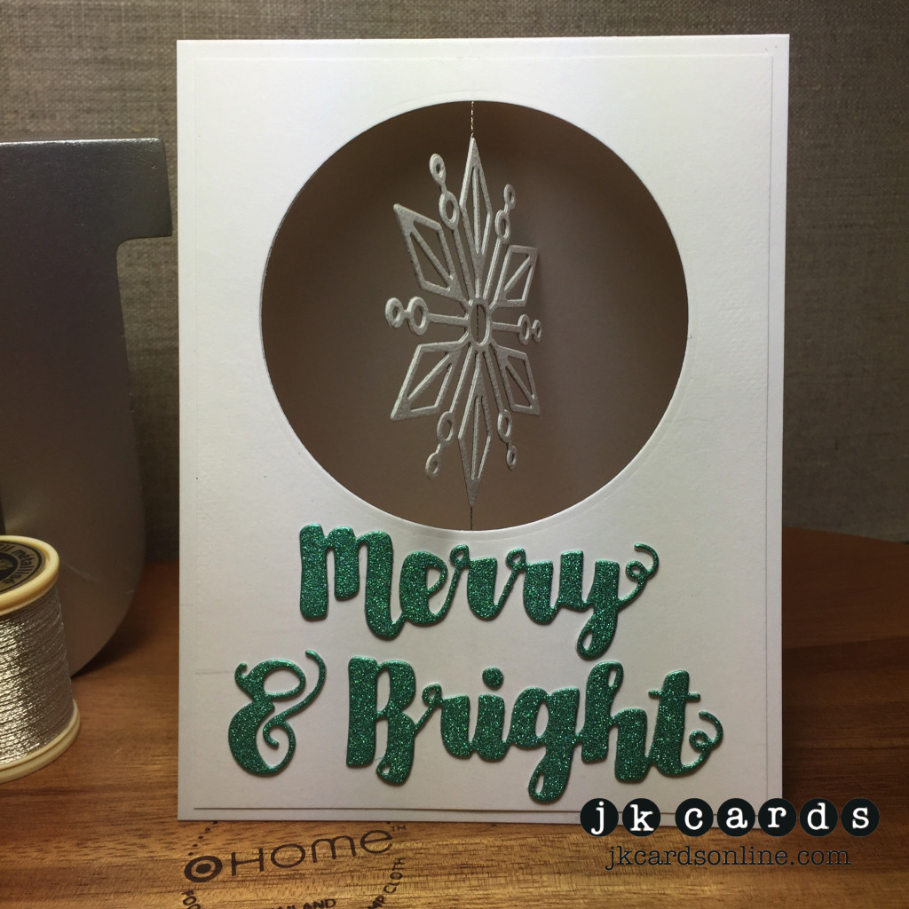 Merry & Bright Snowflake Spinner White-WM