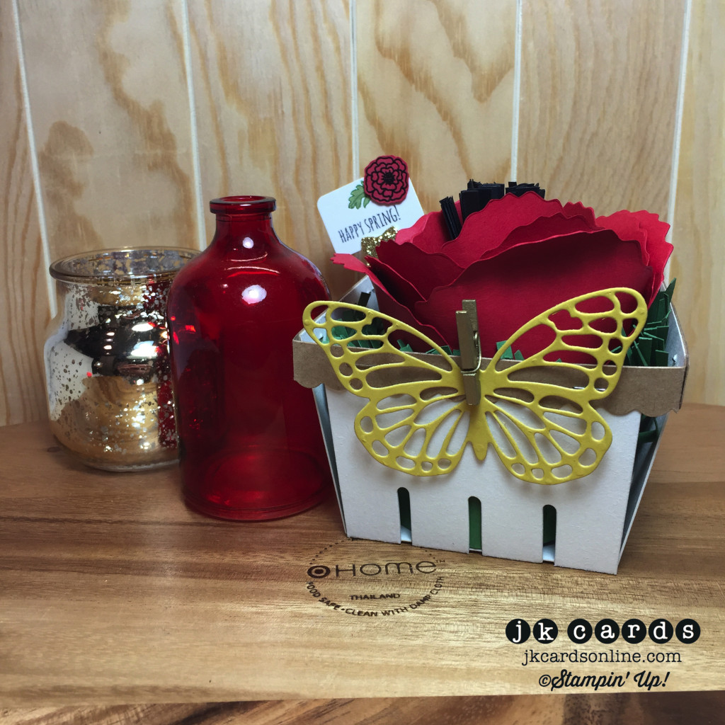 Butterfly Poppy Berry Basket-WM