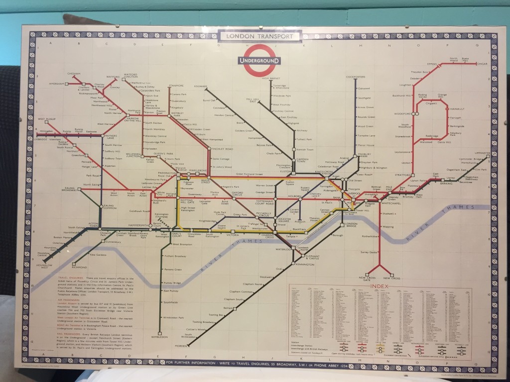Vintage London Underground Map MT