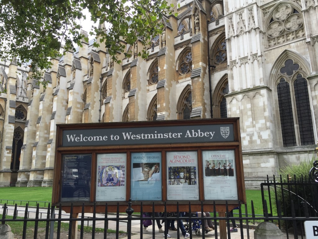 Westminster Abbey Sign