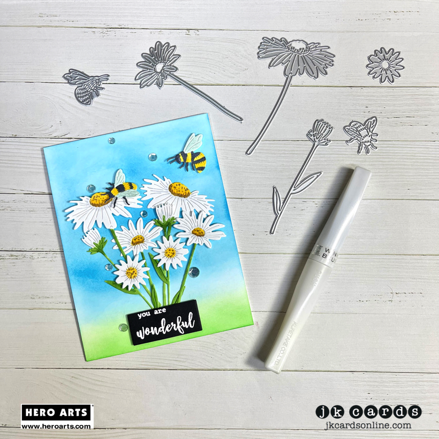 Honey Bee Clear Stamps Painted Blooms